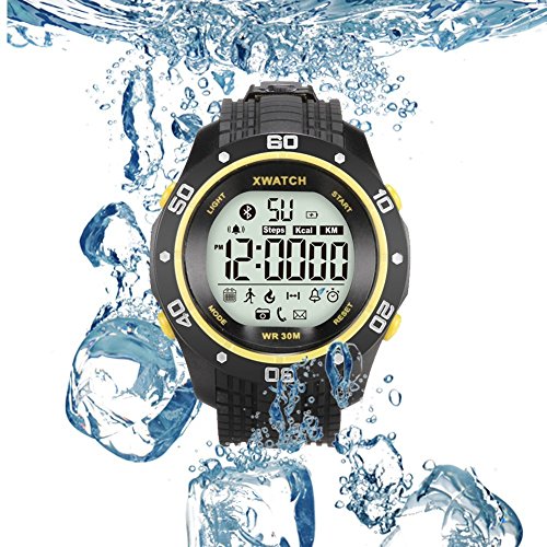 DMYEC Outdoor Sport Watch IP68 Waterproof Running Watch One Year Long Standby(Yellow)