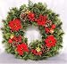 Luxury 18'' Red Poinsettia Christmas Wreath Decoration