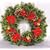 Luxury 18'' Red Poinsettia Christmas Wreath Decoration