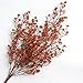 Factory Direct Craft Dark Orange Artificial Starflower and Berry Bush For Indoor Decor