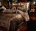 8pc Southern Textiles Manchester Gold Black Cal King Bedding Bed in a Bag Comforter Set