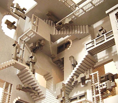 M C Escher Relativity Optical Illusion Drawing Art For Home Room Hall Wall Print Decoration poster 16x13"