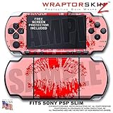 Big Kiss Red on Pink WraptorSkinz Skin and Screen Protector Kit fits Sony P ....
