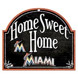 MLB Miami Marlins 10-by-11 Inch Home Sweet Home Wood Sign