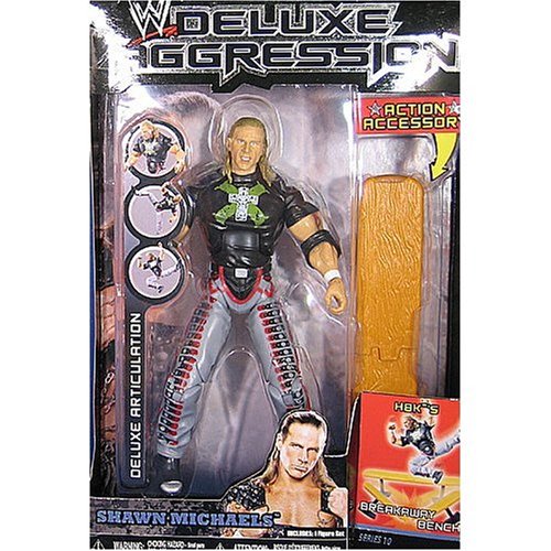Childrens Toyshop  Third Party New : WWE Deluxe Aggression 10 Shawn Michaels Wrestling Figure
