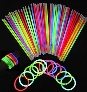 Glowsticks, Vivii 100 Light up Toys Glow Stick Bracelets Mixed Colors Party Favors Supplies (Tube of 100)