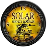 Solar 's Garage Black Cascading Wall Clock
