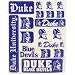 NCAA Duke Blue Devils Small Team Sticker Sheet