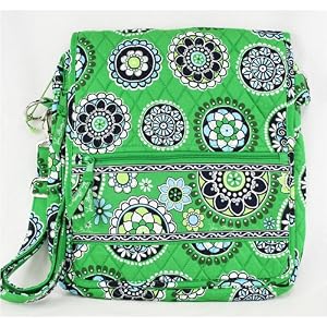 Vera Bradley Mailbag Purse in Cupcake Green