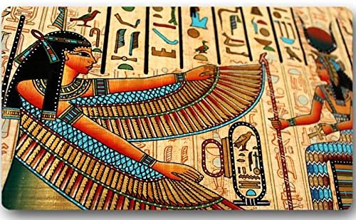 Bestingflight Doormats Custom Egyptian Mural Doormat Indoor Outdoor House Personalized Design Door Mat 23.6X15.62 Inch