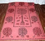 Unique Tree of Life Patch Work Cotton Bed Sheet Bedspread