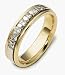 14 Karat Two-Tone Gold Designer Diamond Wedding Band Ring