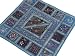Blue Indian Kundan Cushion Designer Bedding European Floor Pillow Cover Sham Blue Indian Kundan Cushion Designer Bedding European Floor Pillow Cover Sham