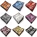 WeiShang Mens Printing patterns Pocket Square Handkerchief Wedding Party(pack of 9) (A08)