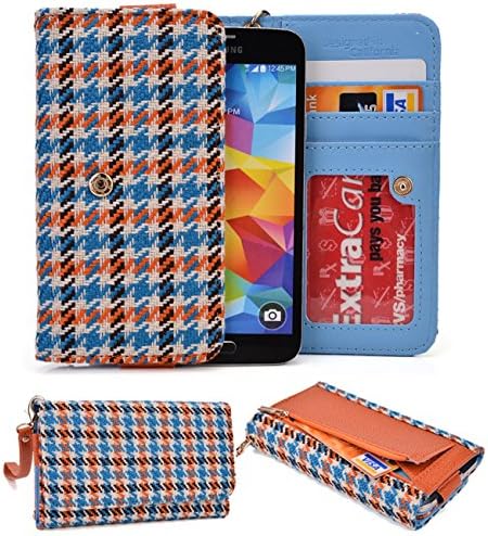 Gigabyte GSmart Sierra S1:Universal Case Clutch w/ID Slot, ZipperPocket[Orange/Blue/White] NuVur ™