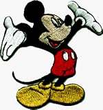 Mickey Mouse - Standing with Arms Up - Embroidered Iron On or Sew On Patch (Disney)