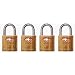 Master Lock 4683Q TSA-Approved Nickel Keyed Alike Luggage/Baggage Lock, 4-Pack
