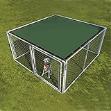 ALEKO® 5 x 5 Feet Dog Kennel Shade Cover w/ Aluminum Grommets Dark Green