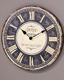 Küchenuhr Wanduhr Uhr Paris Vintage Landhaus 34cm