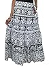 Indian Wrap Skirt Elephants Printed Wrap Around Womens Cotton Boho Long Skirts