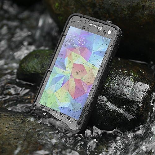 Levin Samsung Galaxy S5 Waterproof Shockproof Shock Proof Snow Proof SnowProof DirtProof Dirt Proof Durable Full Protection Case Cover (Black)