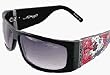 ED HARDY BEAUTIFUL GHOST SUNGLASSES SWAROVSKI CRYSTALS BLACK EHS004 BLK