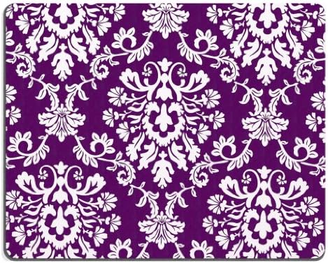 Abstract Artistic Purple Floral Pattern Mouse Pads Customized Made to Order Support Ready 9 7/8 Inch (250mm) X 7 7/8 Inch (200mm) X 1/16 Inch (2mm) High Quality Eco Friendly Cloth with Neoprene Rubber MSD Mouse Pad Desktop Mousepad Laptop Mousepads Comfortable Computer Mouse Mat Cute Gaming Mouse pad
