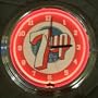 7UP Chrome Finished Neon Clock (red) (15"H x 15"W x 3"D)