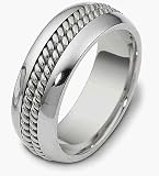8mm Platinum Comfort Fit Wedding Band Ring