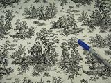 Fabric Premier Toile Colonial Black FL000