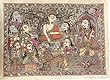 Original Art from India Madhubani Folk Paintings Home Decor Organic Color Paper 22 x 30 inches (madht051)