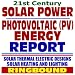 21st Century Solar Energy, Solar Power, Solar Cells, Photovoltaic (PV), Solar Thermal Electric Technologies, Research Plans and Programs: Series on Renewable ... Bioenergy, and Biobased Products (Ringbound)