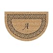 Monogrammed Doormat with Black Border - A (23.5x35.5" Round)
