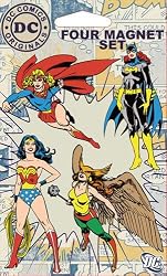 Wonder Woman, Batgirl, Super Girl, and Hawkgirl 4 Piece Refrigerator Magnet Set