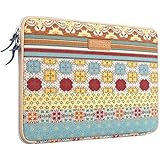 Inateck 13.3 Inch Bohemian Macbook Air/ MacBook Pro Retina Ultrabook Netbook Envelope Cover Sleeve Carrying Protector Case Bag with a Bonus Mouse Bag, Noble Yellow [Size: 13.3-Inch, Canvas Fabric]