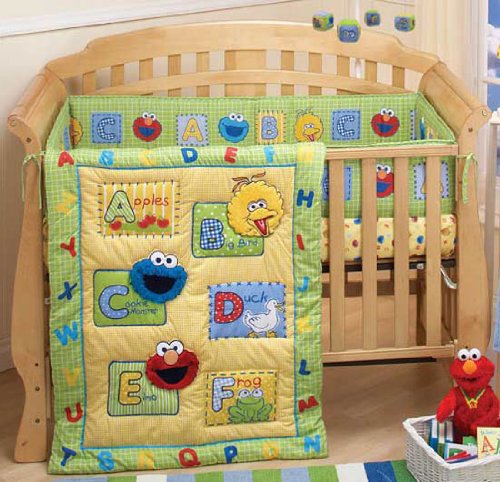 NEW SESAME STREET ELMO A IS FOR APPLES CRIB MOBILE ONLY | eBay