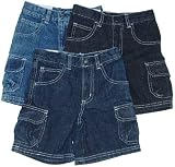 Toddler Boys' Cargo Pocket Denim Shorts with Adjustable Waist