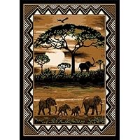 Home Dynamix Area Rugs: Zone Rug: 7530 Ebony Elephants