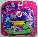 Littlest Pet Shop Exclusive Pet Pairs Figures Turtle and Purple Bunny