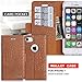 iPhone 8 Case, iPhone 7 Case, WWW [Crocodile Pattern] Premium PU Leather Wallet Case Flip Phone Case Cover with Card Slots for iPhone 7/8 Brown