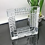 SiCoHome Ashtray Square Ashtrays Tabletop Glass Ashtray Smoke Collectible Tribal Decoration-5.9"(Glass Square)