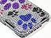 Electromaster Colorful Dog Paw Bling Rhinestone Diamond Snap-On Hard Sking Case for Apple Ipod Touch iTouch 4th Generation Gen 4g 4 8gb 32gb 64gb