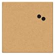 o The Board Dudes o - Magnetic Canvas Cork Board, 17 x 17, Unframed Cork