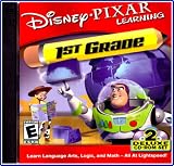 Disney Pixar Learning 1st Grade w/Buzz Deluxe 2 CDRom Set (Jewel Case)