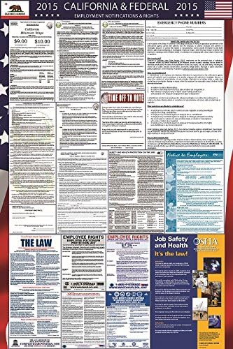 2015 California and Federal Labor Law Poster Laminated