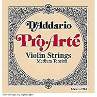 D'Addario Pro Arte 4/4 Violin String Set Medium Gauge