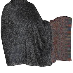 Paisley Wrap Wool Embroidered Wrap 80 x 40 inches (psley372)