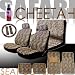 New 16 Pieces Safari Cheetah Print Low Back Front Car Seat Covers, Rear Bench Cover, Seat Belt Covers, Steering Wheel Cover, 4 Pieces Carpet Floor Mats and a 2 oz Purple Slice Car Wash Free Detailer/Multipurpose Cleaner