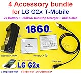 AceSoft LG G2x Battery 4G Battery 2x1860 mAh better than OEM T-mobile AT&T  ....