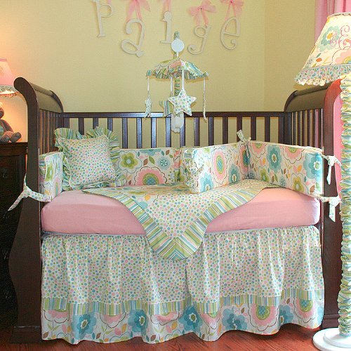 Sweet Pea 4 Piece Crib Bedding Set by Hoohobbers